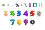 Colorful Numbers, Symbols and Characters